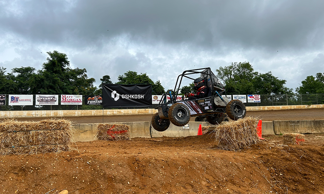 Vehicle competing at Baja SAE event