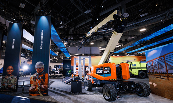 JLG demo at CES 2026 front view