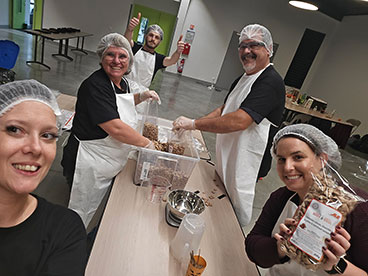 Team members in France at Feed the Body, Feed the Soul 2025