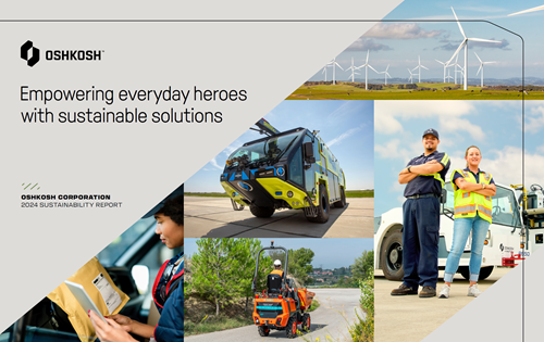 Cover image of Oshkosh Corporation's 2024 Sustainability Report