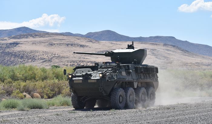 MCWS product outside on a gravel and desert terrain